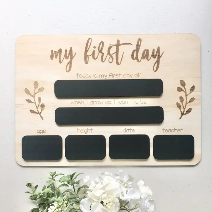 First Day of School Board - Chalkboard