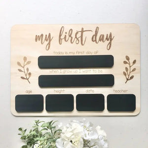 First Day of School Board - Chalkboard