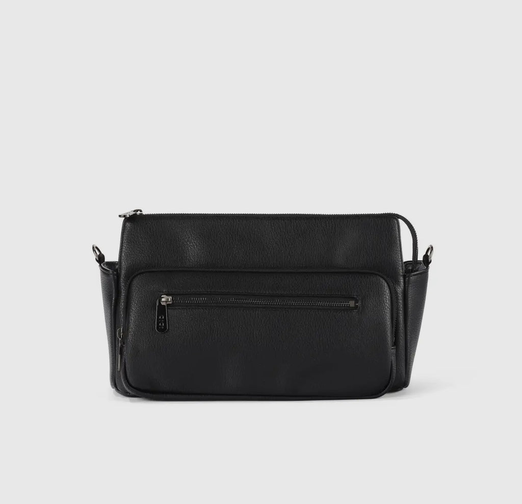 Multitasker Pram Caddy - Black Vegan Leather