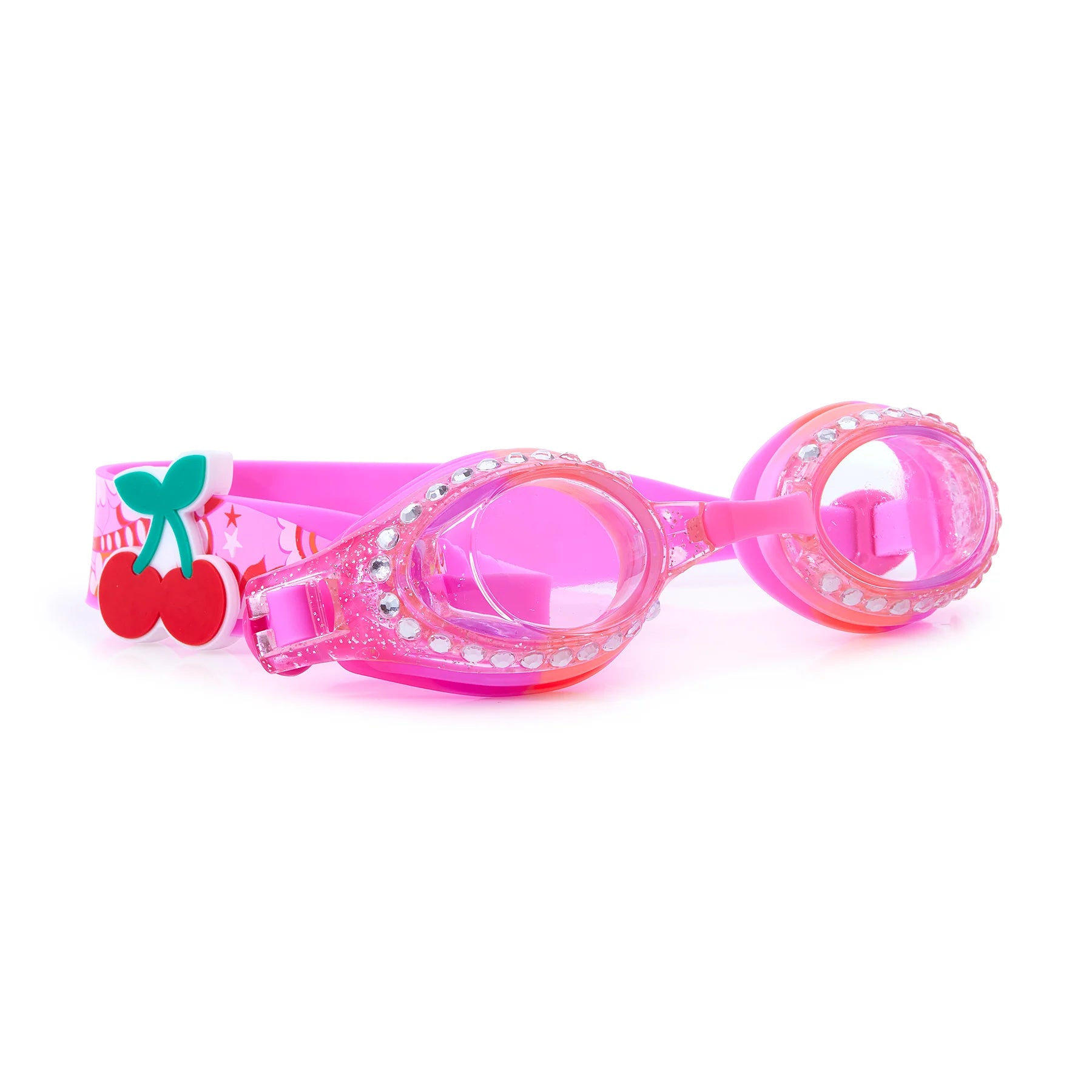 Dreamy Pink Glitter Swim Goggles