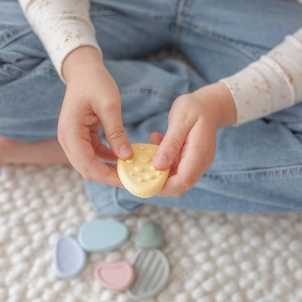 Worry Stones – Calming Sensory Fidget For Kids (Set of 6)