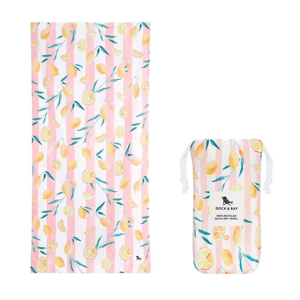 Quick Dry Towel Lemons - XL