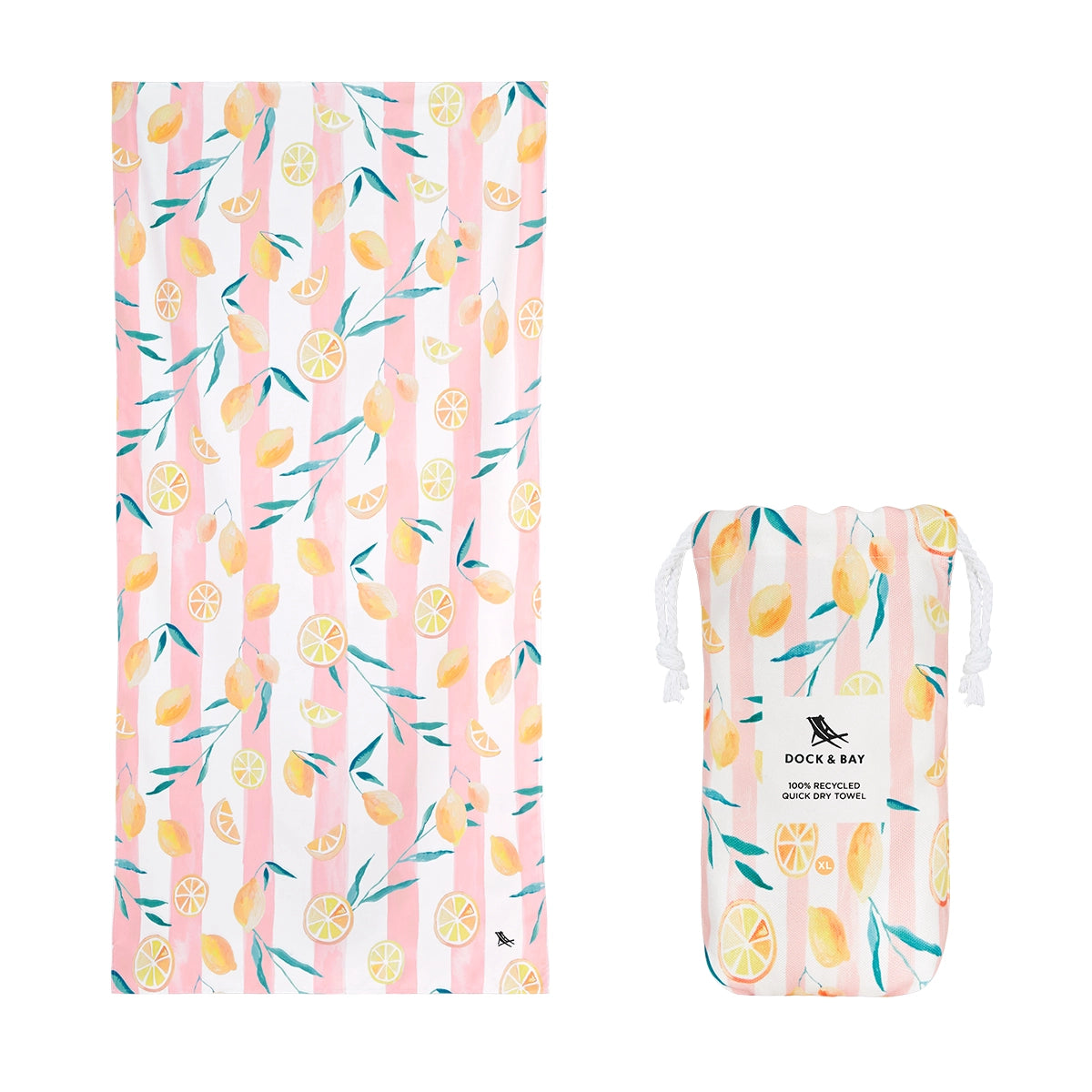 Quick Dry Towel Lemons - XL
