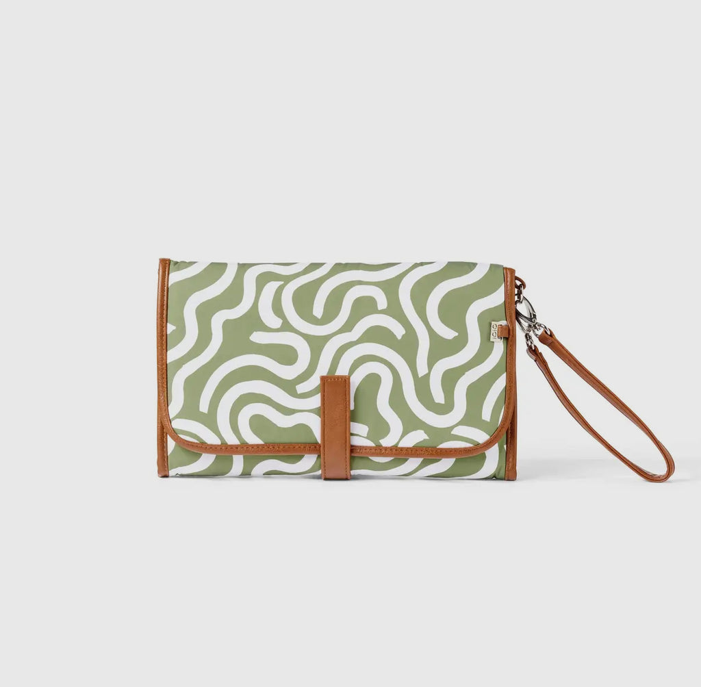 Change Mat Clutch - Green Squiggle