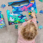 Load image into Gallery viewer, Foil Puzzle 60 pc - Shimmering Shark
