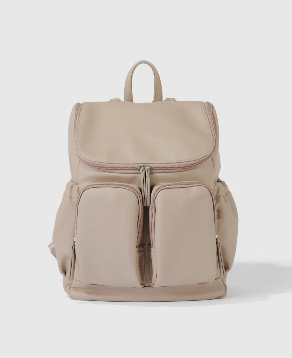 Signature Nappy Backpack - Oat Vegan Leather
