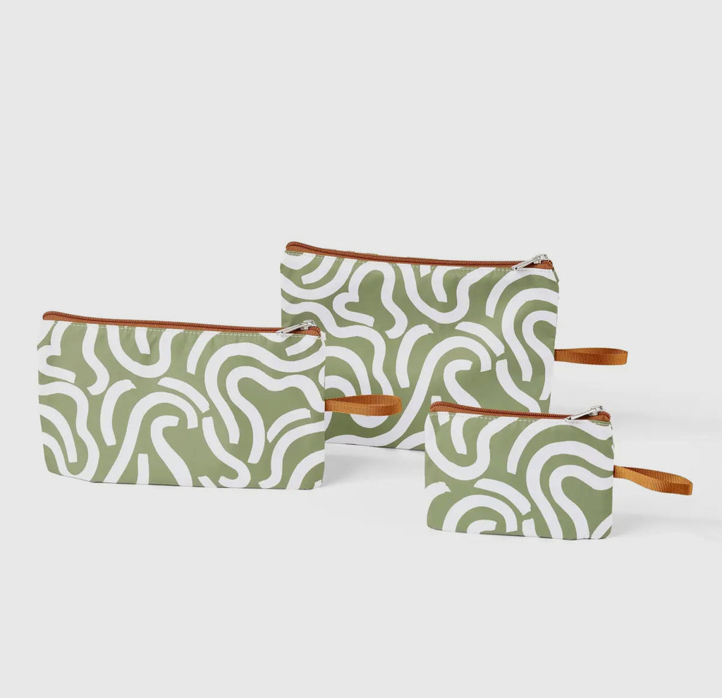 Packing Pouch Trio - Blue Check