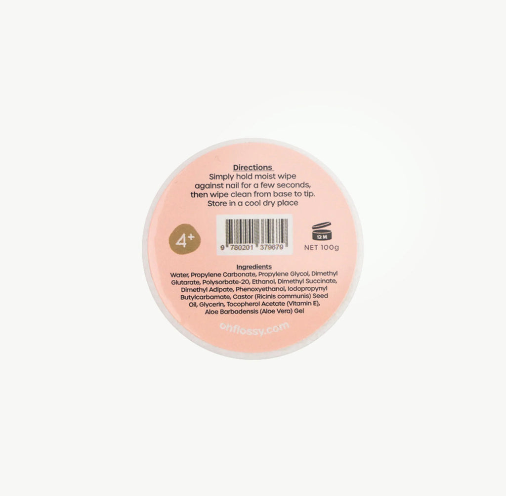 Oh Flossy Water-Based Nail Polish Remover Wipes