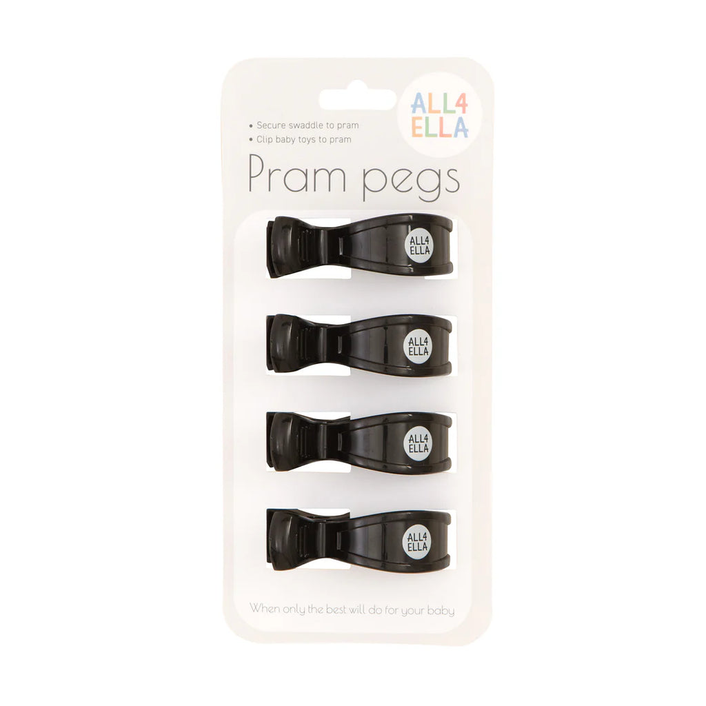 PRAM PEGS 4 PK - BLACK