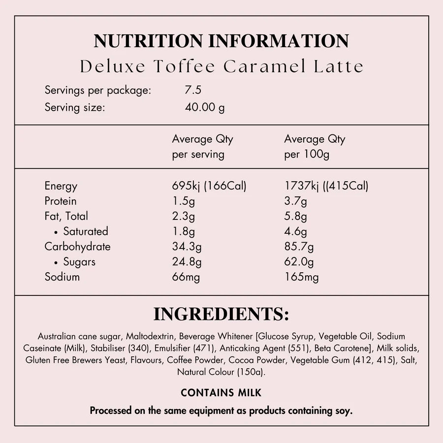 TOFFEE CARAMEL LATTE - GF
