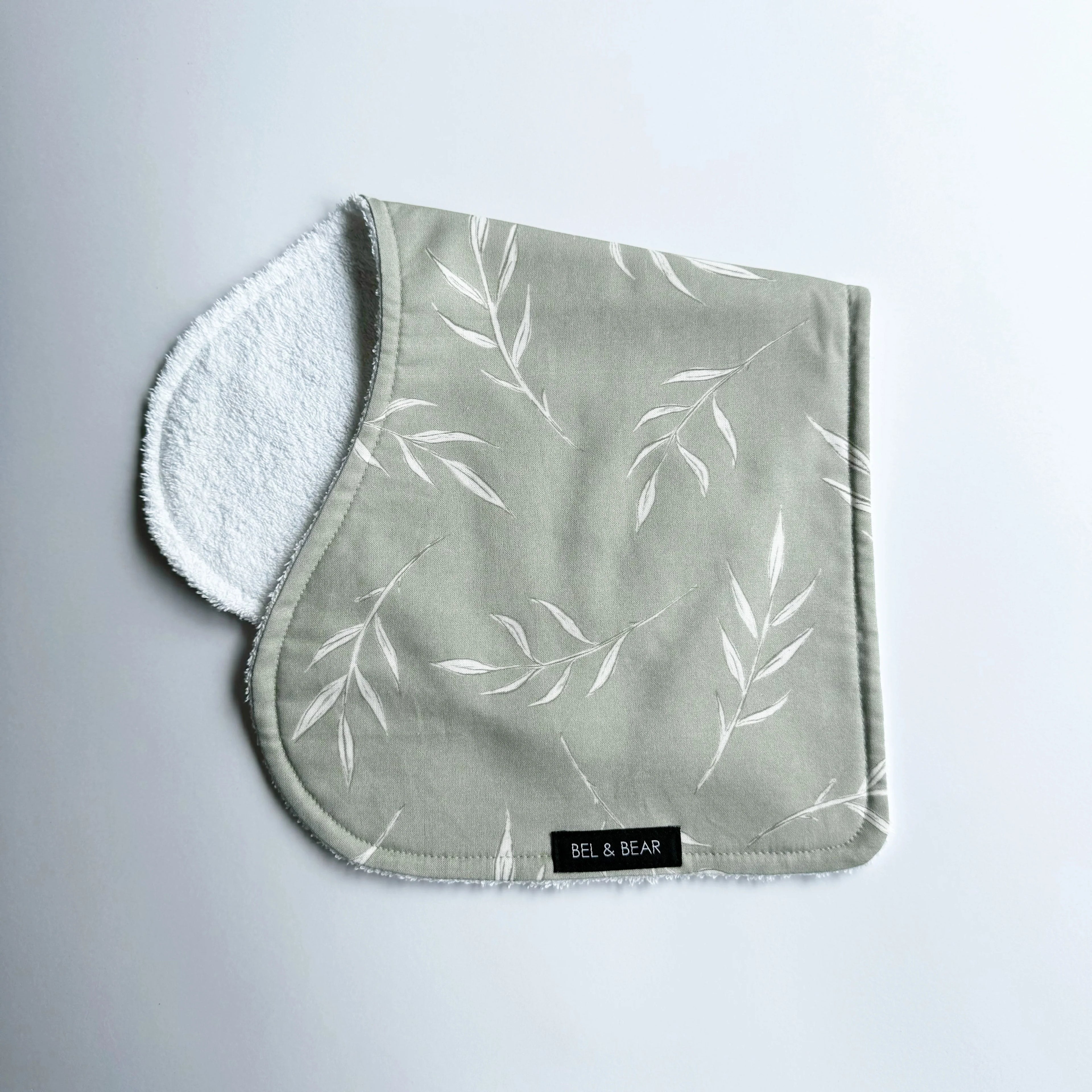 Sage Leaves Burp Cloth