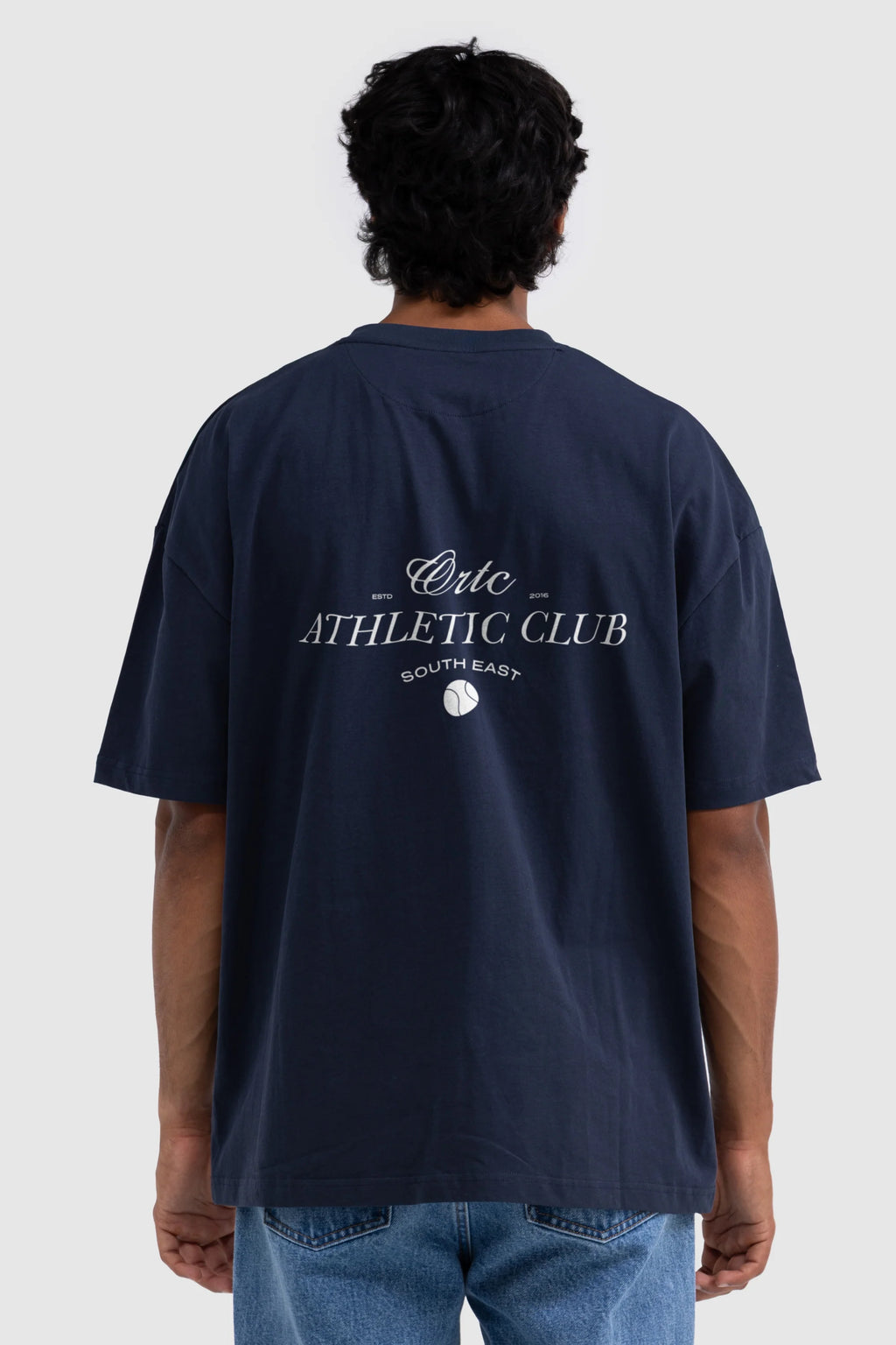 Athletic Club Box T Shirt Navy