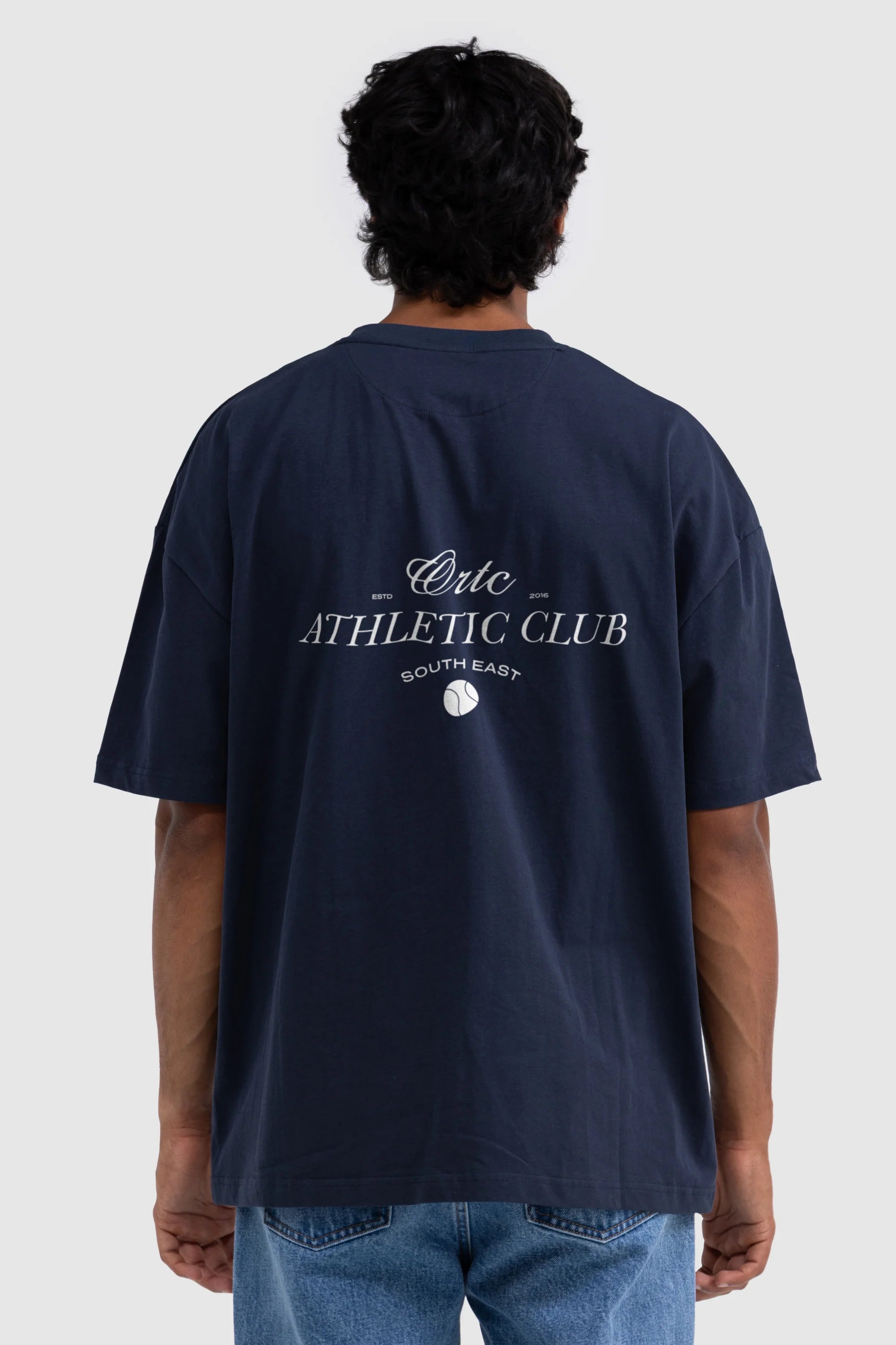 Athletic Club Box T Shirt Navy