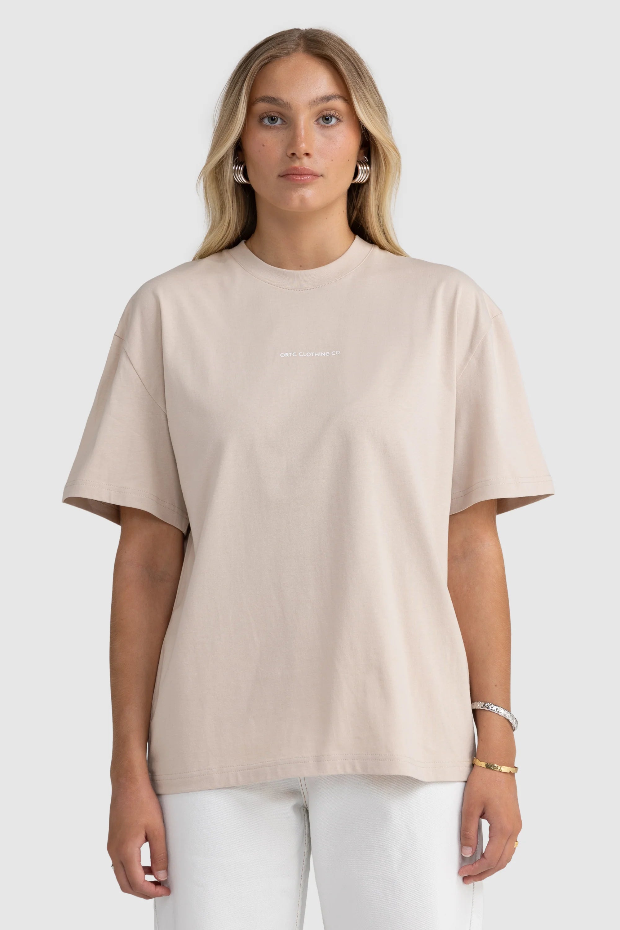 Oversized Logo T Shirt Bone