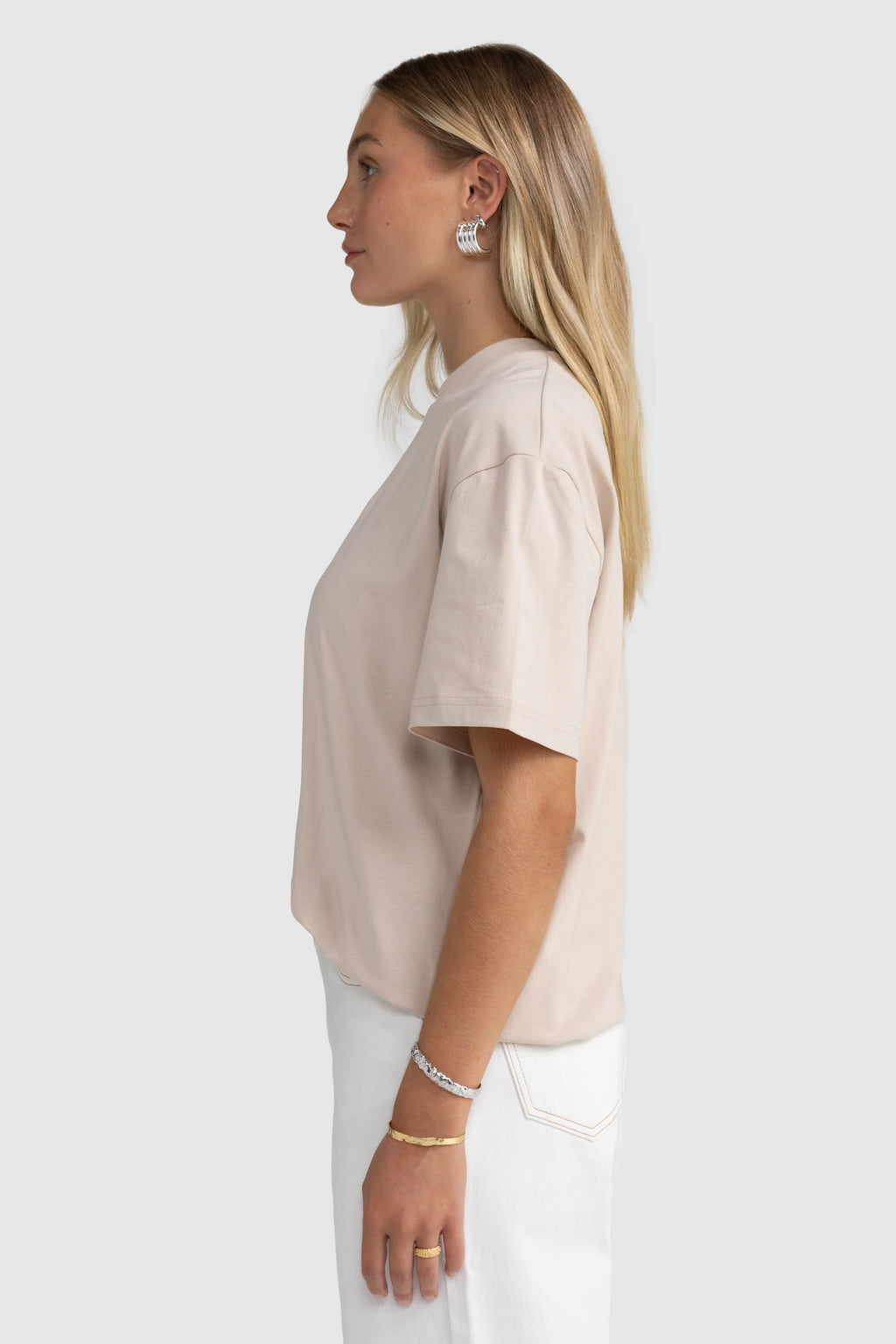 Oversized Logo T Shirt Bone