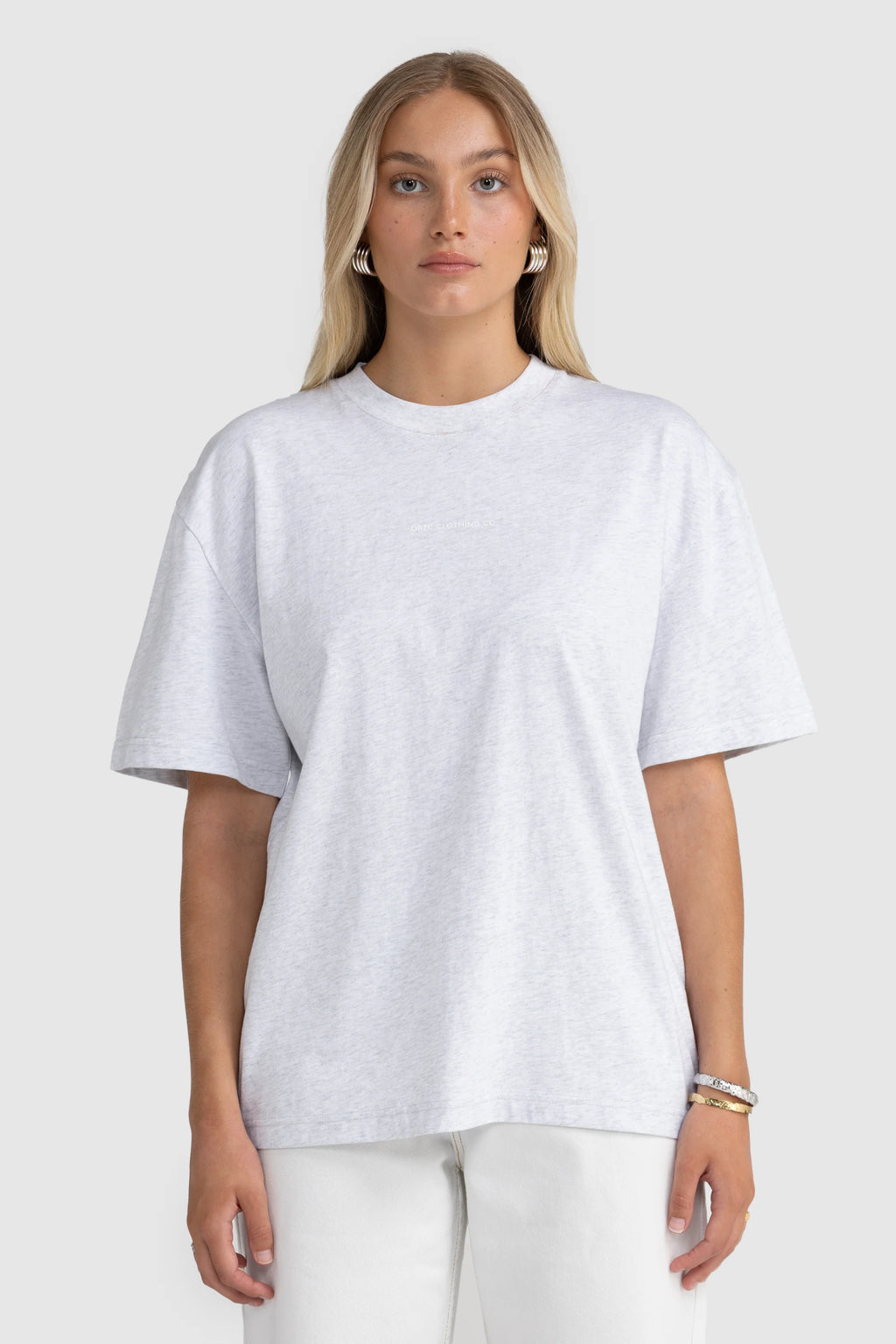 Oversized Logo T Shirt White Marle