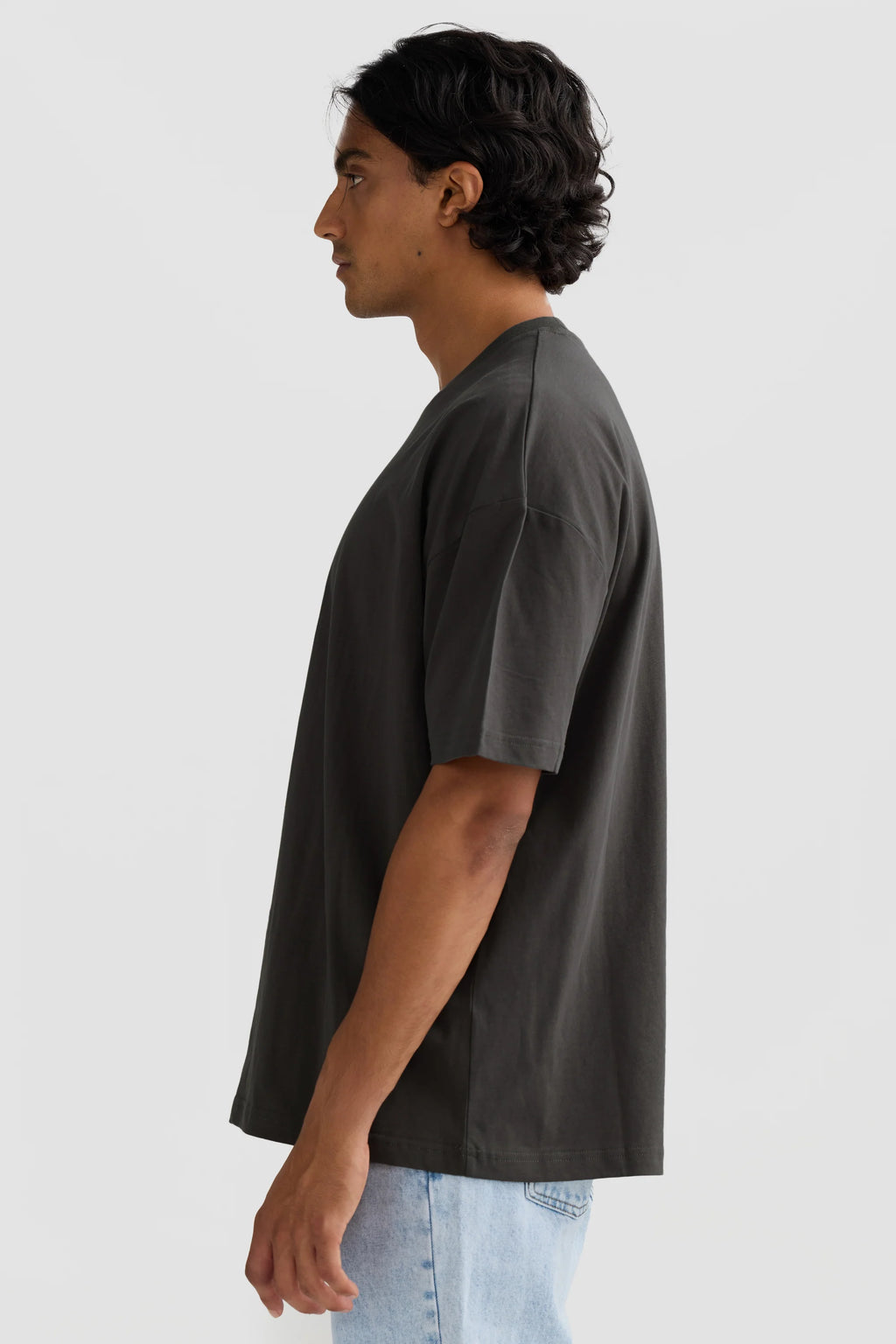 Embroidered Logo T Shirt Charcoal