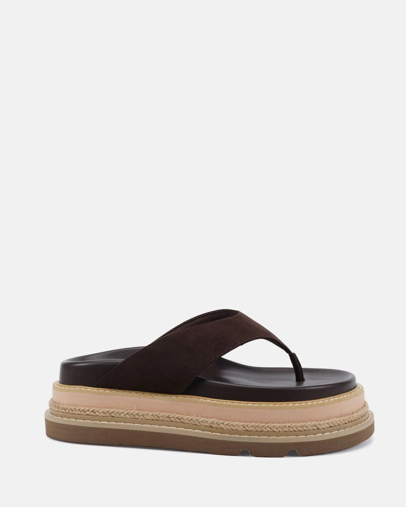 Spoil Espresso Suede Flatform