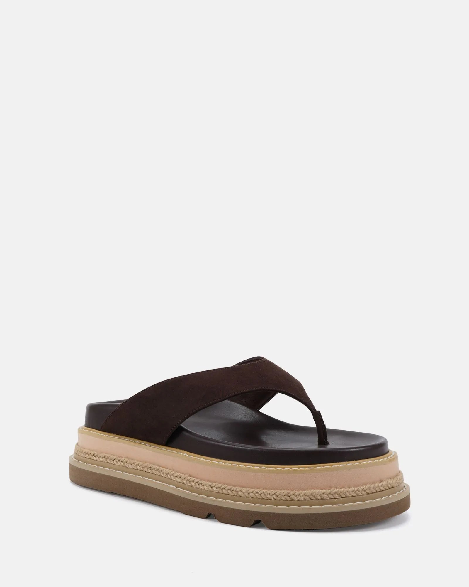 Spoil Espresso Suede Flatform