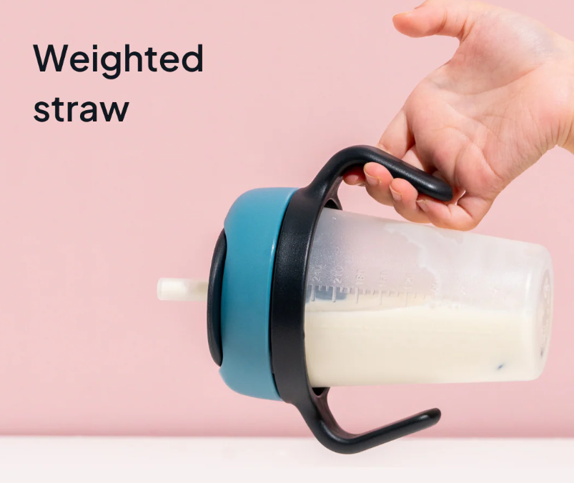 Weighted Straw Sippy Cup Two Pack - Teal Aqua