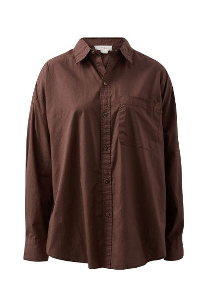 Peta Oversized Shirt Chocolate