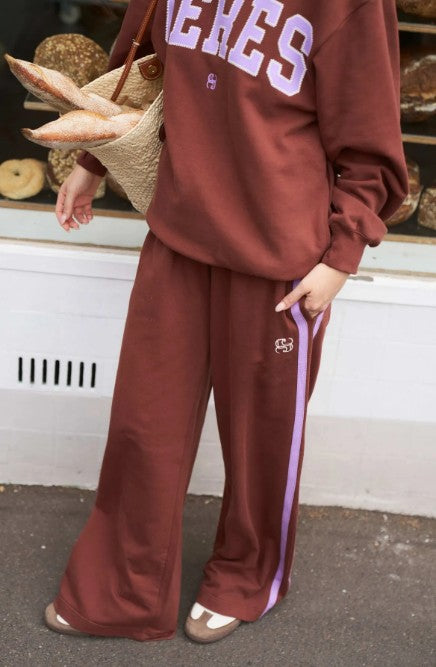 Gigi Wide Leg Track pant Burnt Toffee