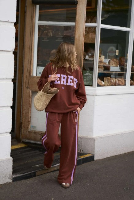 Isla Oversized Slouchy Crew Burnt Toffee