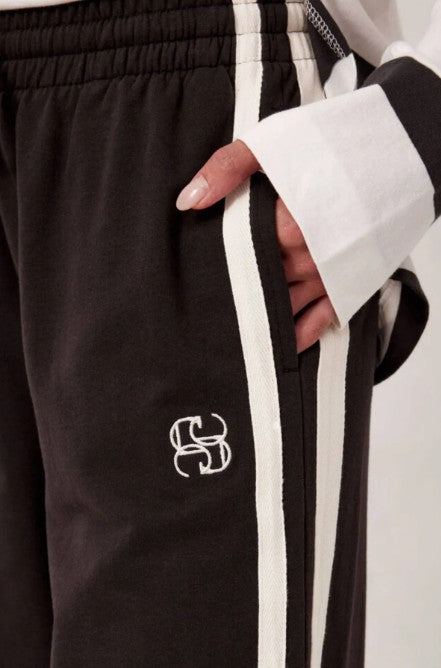 Gigi Wide Leg Track Pant Phanton Side Stripe