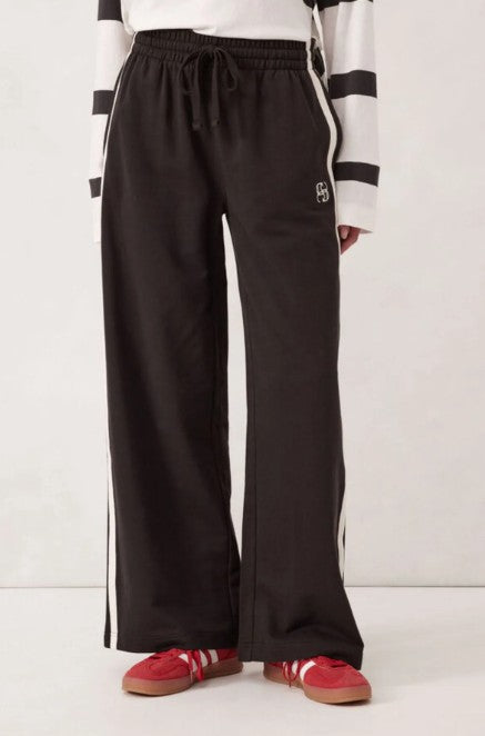 Gigi Wide Leg Track Pant Phanton Side Stripe