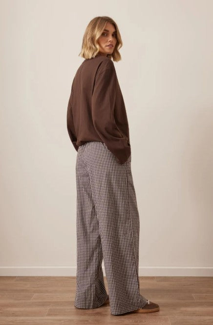 The Lounge Pant Chocolate Check