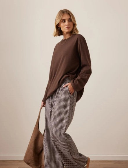 The Lounge Pant Chocolate Check