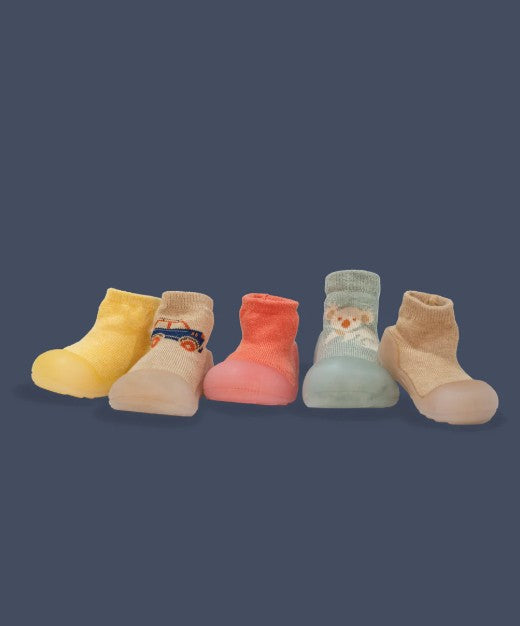 Organic Hybrid Walking Socks Dreamtime Footsteps - Carmine