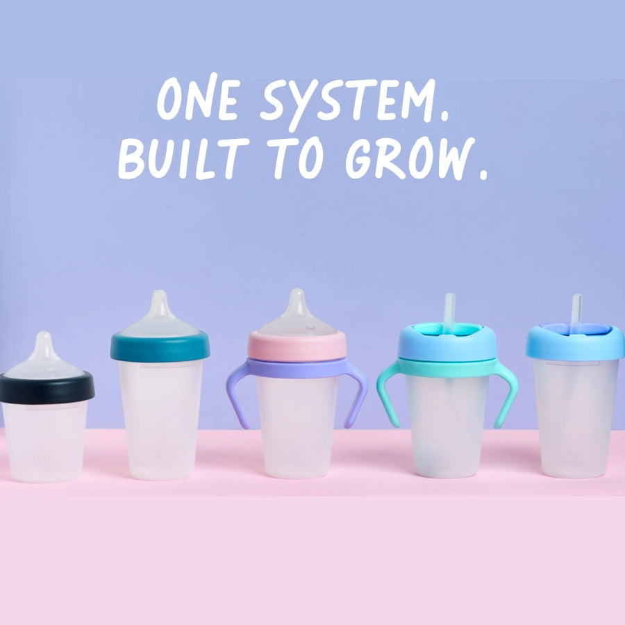 Weighted Straw Sippy Cup Two Pack - Teal Navy