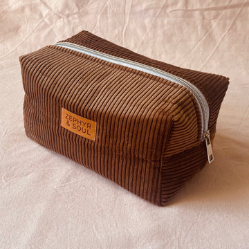 Makeup Bag - Chocolate Cord