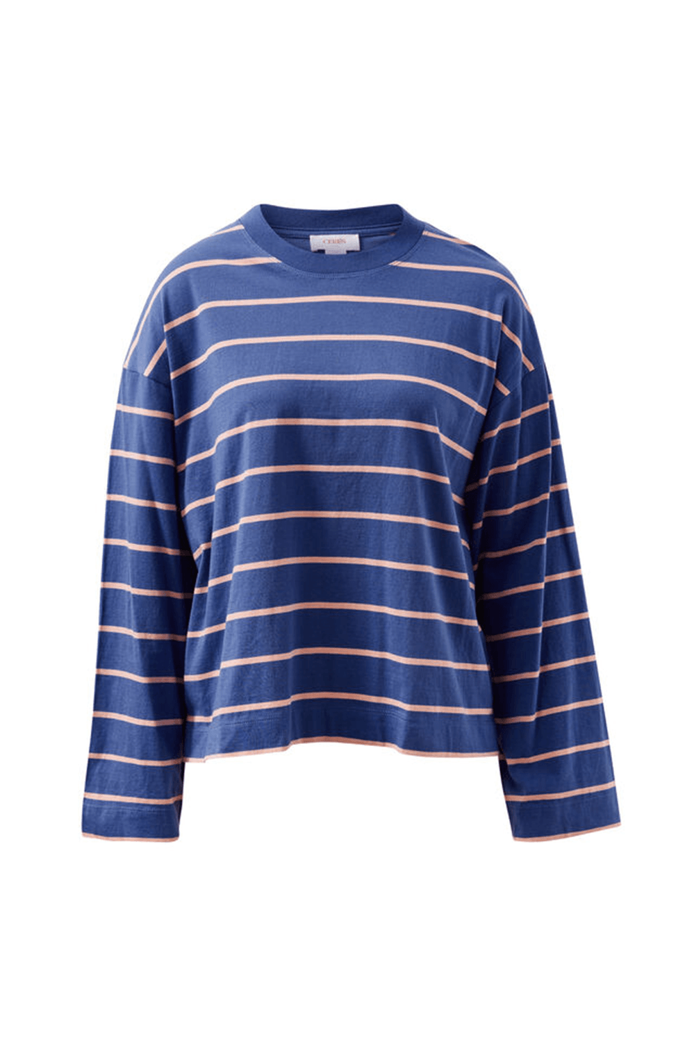 Beau Long Sleeve Slouchy Tee Navy/Pink Clay