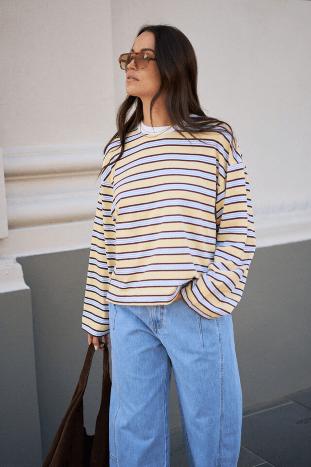 Beau Long Sleeve Slouchy Butter/Brunette