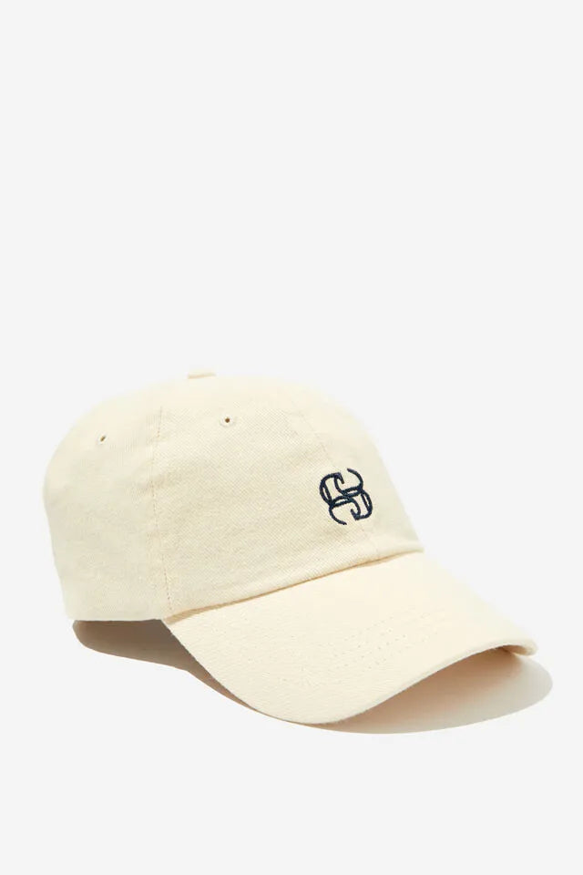 Pip Everyday Cap Cream Navy Stitch
