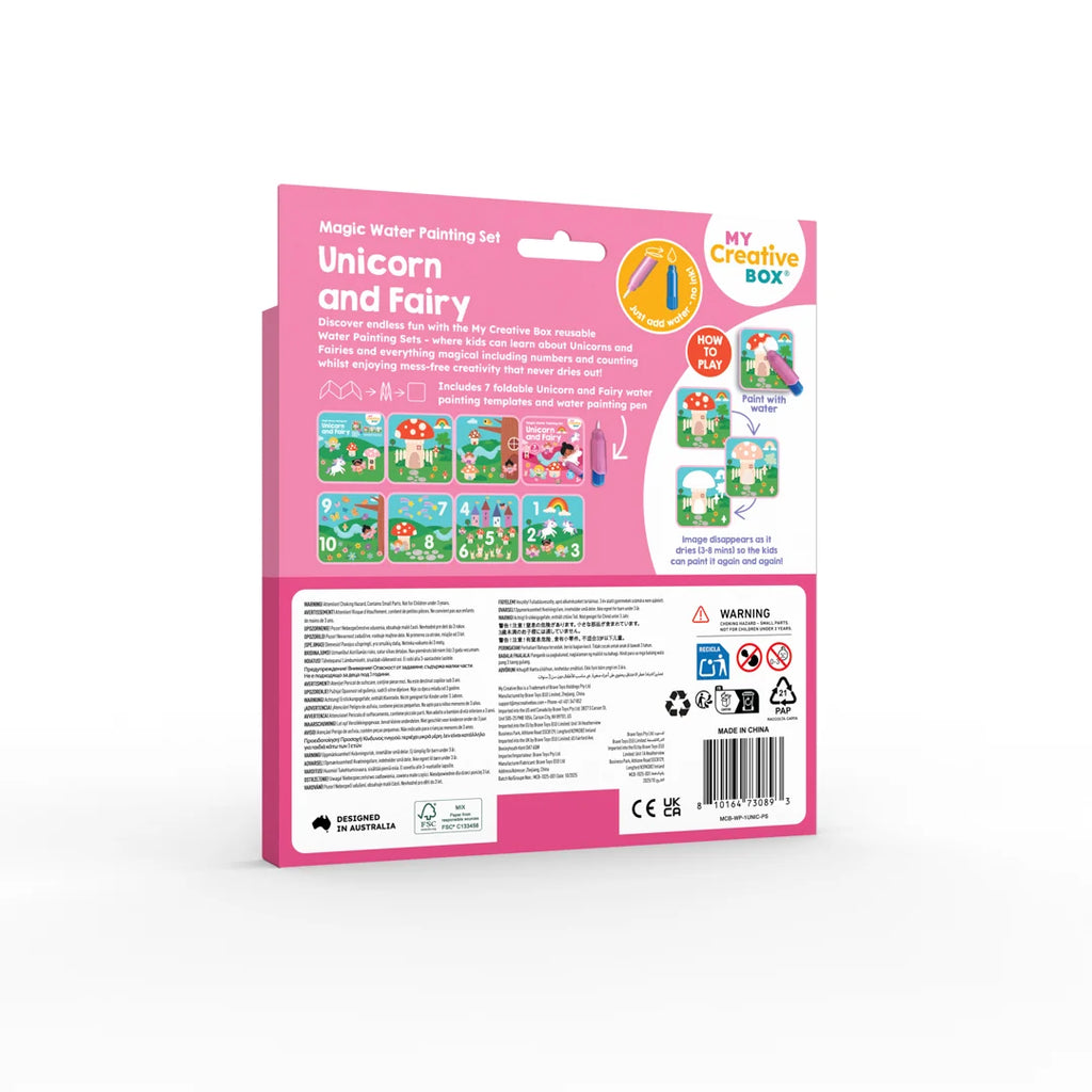 Unicorn and Fairy Water Painting Set