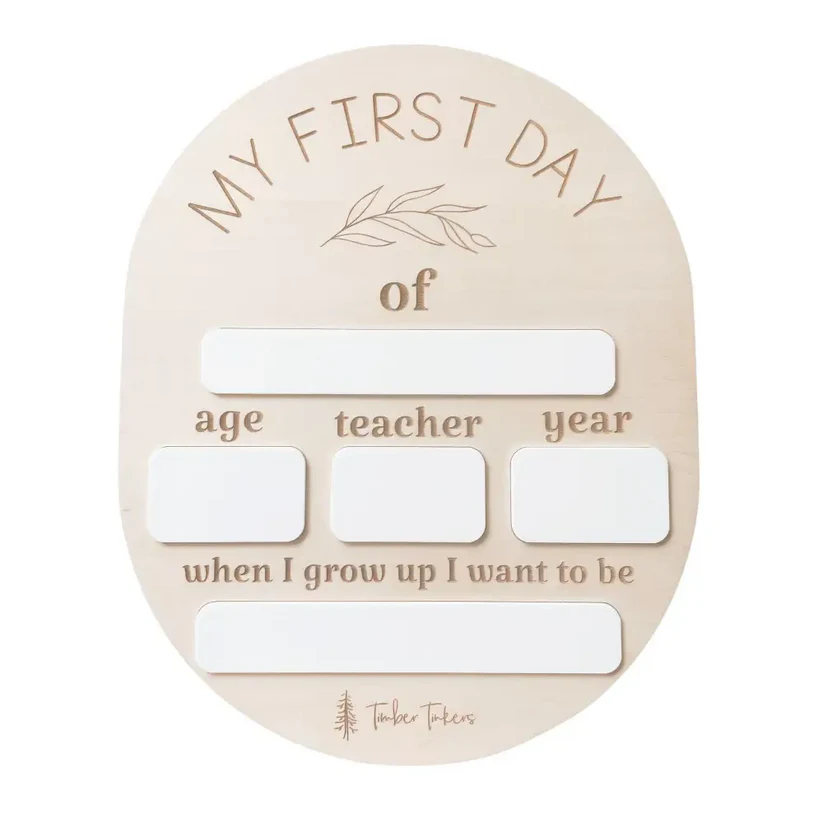 First Day of School Board Oval- Whiteboard