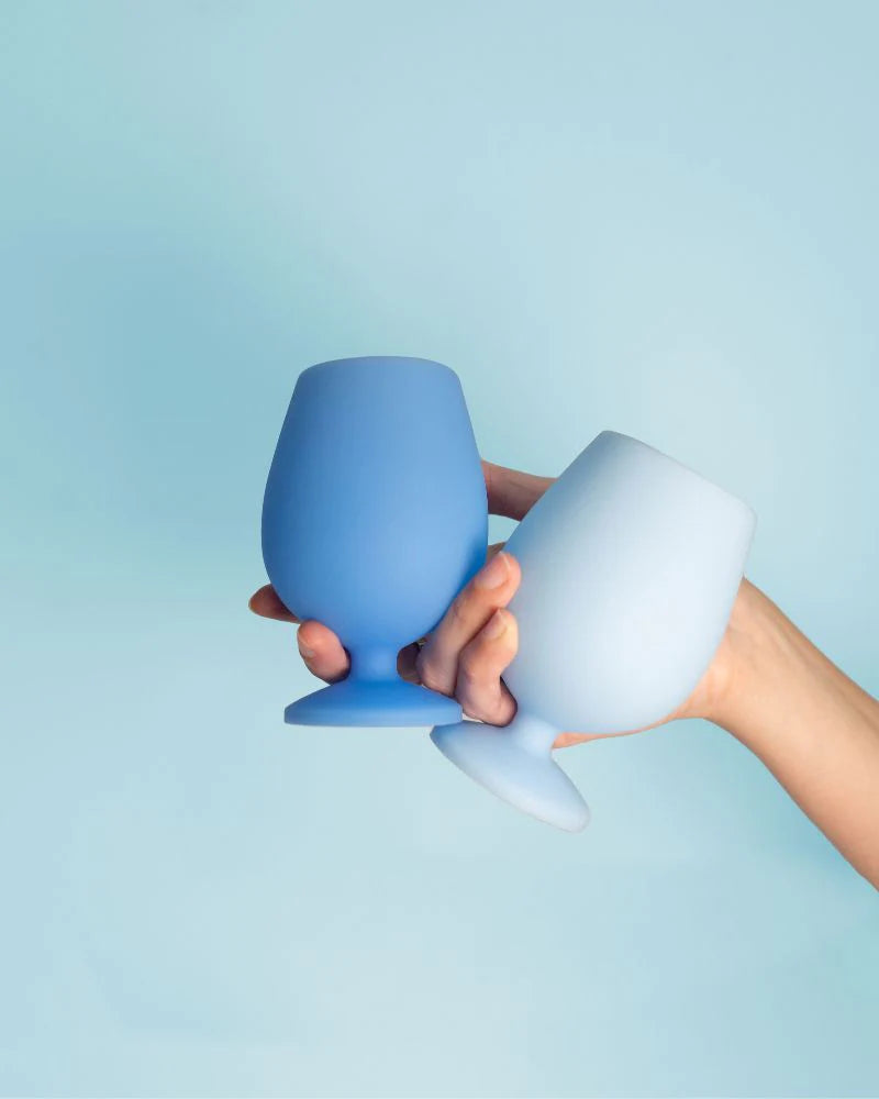 Sky + Kingfisher | stemm | silicone unbreakable wine glasses