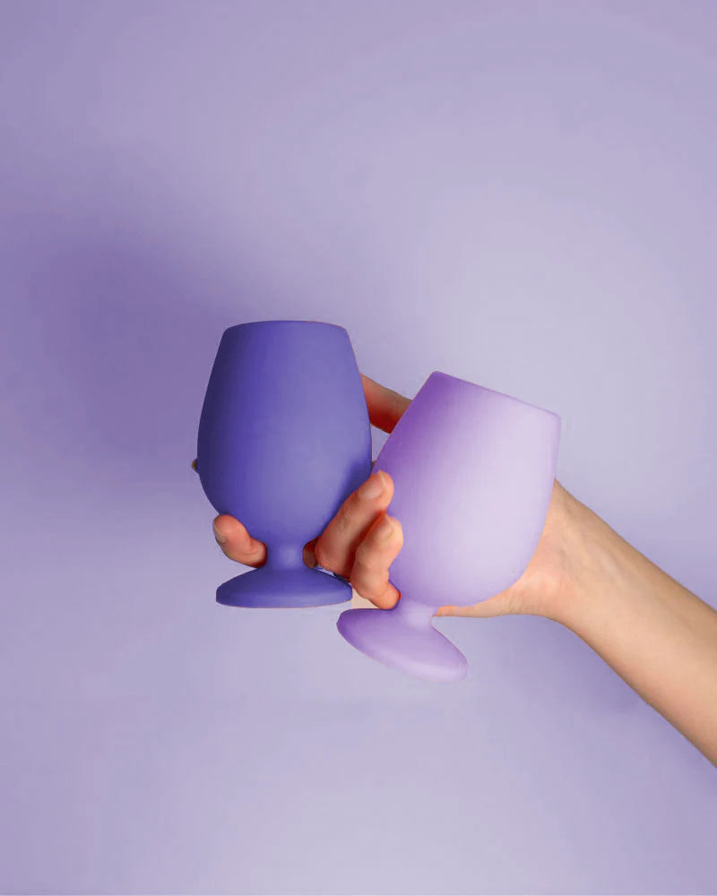 Tanzanite + Amethyst | stemm | silicone unbreakable wine glasses