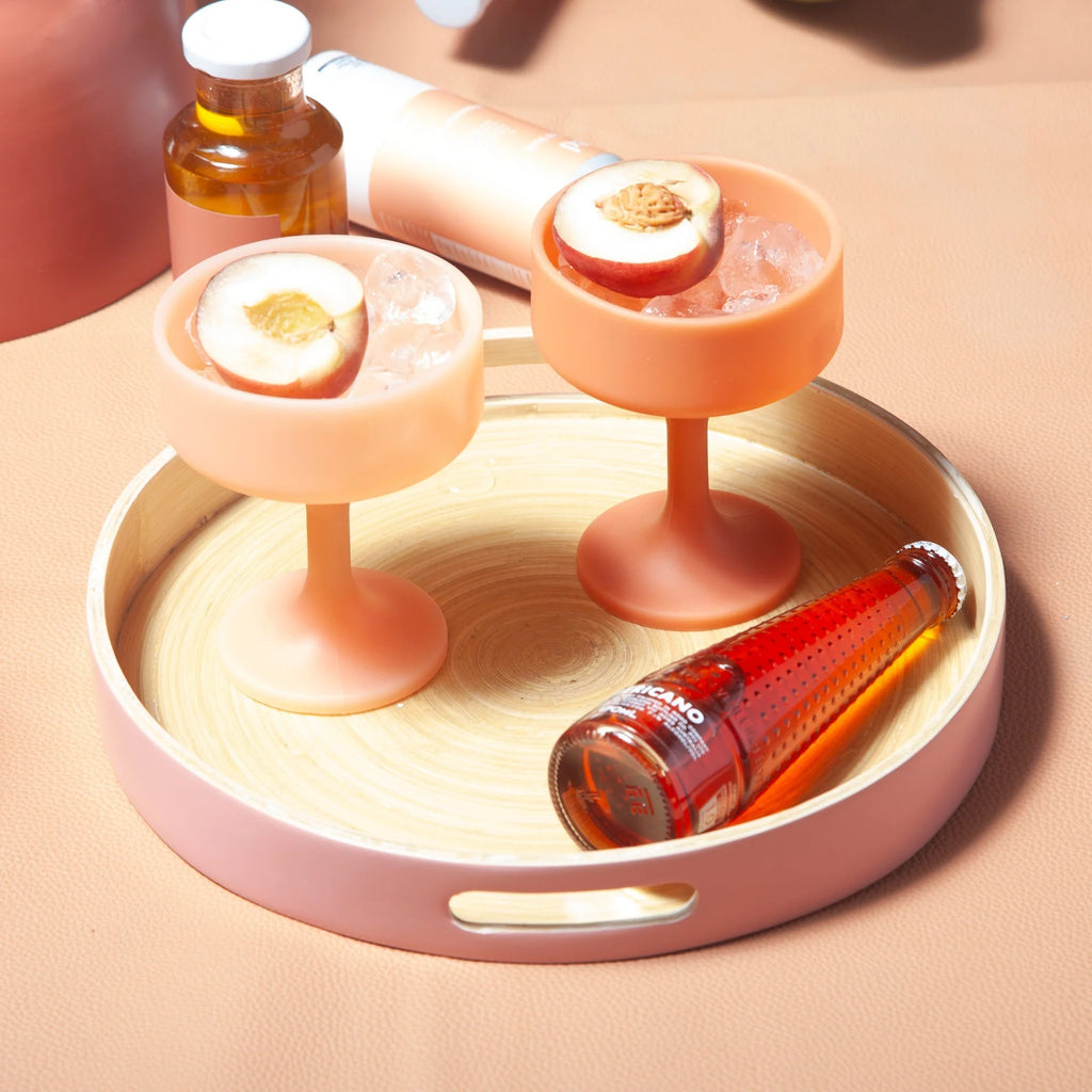 Terra + Peach | mecc | silicone unbreakable cocktail glasses