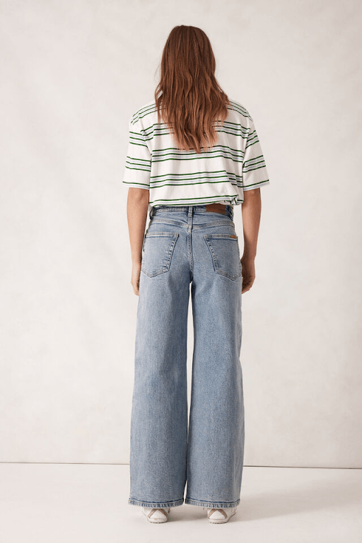 Evie Wide Leg Jean Mid Vintage Blue