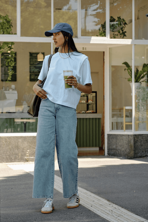 Evie Wide Leg Jean Mid Vintage Blue
