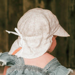 Load image into Gallery viewer, &#39;Lounger&#39; Baby Reversible Flap Sun Hat - Willow / Blanc
