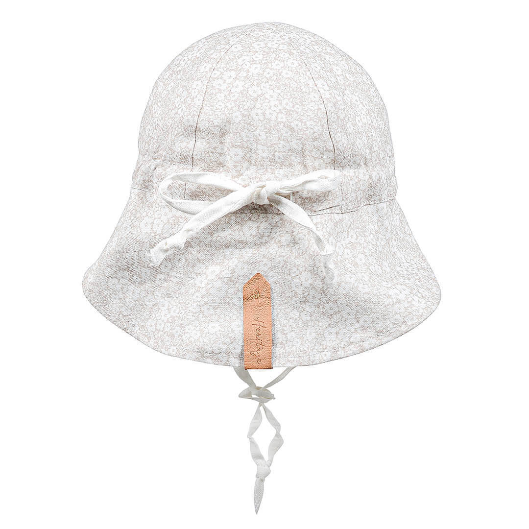 'Lounger' Baby Reversible Flap Sun Hat - Willow / Blanc