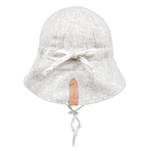 'Lounger' Baby Reversible Flap Sun Hat - Willow / Blanc