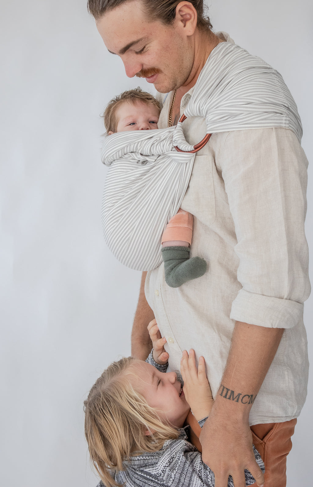 Grey stripe sling